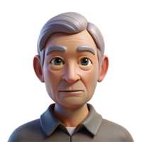 serene modern Close-up portrait of an elderly man with deep wrinkles and a thoughtful expression, illuminated by a single, overhead spotlight, hyperrealistic style detailed png
