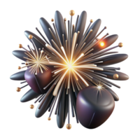 stunning rustic Fireworks Explosion Silhouette Transparent for Dark Backgrounds authentic png