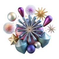 vibrant rustic Fireworks Cutout for Mobile App Graphics genuine png