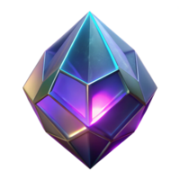 magnificent minimalist Alien crystal, glowing core, unusual facets high quality png