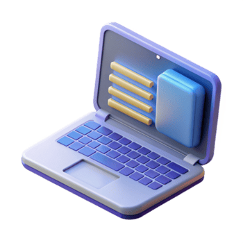 vibrant traditional Laptop computer open displaying coding interface detailed png