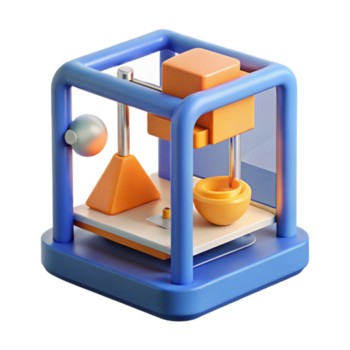 maravilloso rústico avanzado 3d impresora creando un complejo objeto detallado png