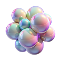 dramatic classic A cluster of translucent, iridescent bubbles, floating in zero gravity, reflecting a spectrum of pastel colors, with a soft, ambient lighting. Minimalist style professional png