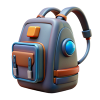 magnificent rustic Futuristic backpack with integrated power source detailed png