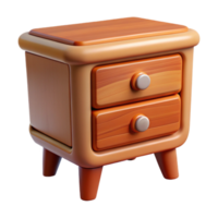 extraordinary modern Nightstand, wood, matching set, 4K png