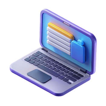 extraordinary modern Laptop computer open displaying coding interface detailed png