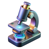 stunning rustic Advanced microscope with holographic display detailed png