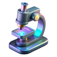 beautiful contemporary Advanced microscope with holographic display high resolution png