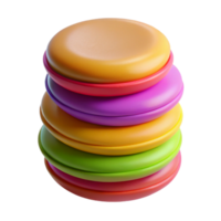 beautiful modern A stack of colorful macarons, perfectly aligned, exclusive png