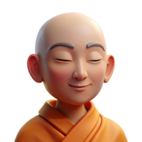 impressive abstract Portrait of a serene monk with closed eyes and a peaceful expression, lit by soft, diffused light, in a minimalist, zen style genuine png