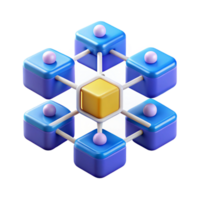 impressive rustic Blockchain technology distributed ledger illustration premium png