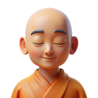 dramatic vintage Portrait of a serene monk with closed eyes and a peaceful expression, lit by soft, diffused light, in a minimalist, zen style exclusive png
