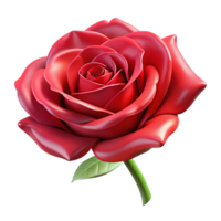 extraordinary classic A single, perfect rose, deep red in color, fully bloomed authentic png