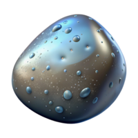 beautiful rustic A smooth river stone, speckled with various minerals, wet and glistening, reflecting light, realistic style 4K png