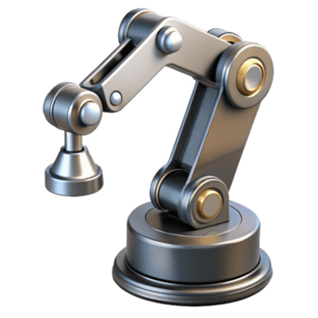 Maravilhoso clássico avançado robótico braço, articulado articulações, metálico terminar Alto qualidade png