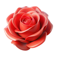 wonderful artistic A single red rose, stylized, abstract art authentic png
