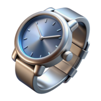 serene contemporary Shiny new silver wristwatch high quality png