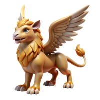 wonderful minimalist Griffin, mythical creature with the body of a lion and the head and wings of an eagle exclusive png