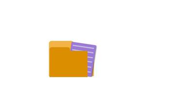Animation of the save document or data icon. video