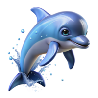 extraordinary abstract A playful dolphin leaping out of the ocean, water droplets sparkling in the sunlight, captured in a dynamic, photorealistic style professional png