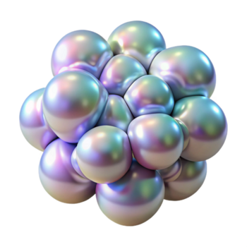 beschwingt künstlerisch ein Cluster von amorph Kleckse, mit irisierend, perlartig Texturen, im ein surreal, abstrakt Expressionist Stil hoch Qualität png