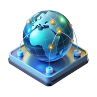 vibrant rustic A holographic projection of a world map, displaying real-time data streams, illuminated by a dynamic, shifting light, in a data visualization style premium png