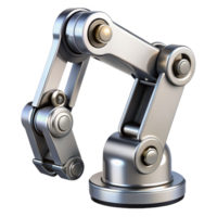 dramatic rustic Advanced robotic arm, chrome finish, multiple joints original png