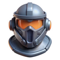 vibrant vintage Advanced power armor helmet with visor professional png