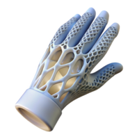 dramatic modern A 3D printed prosthetic limb with intricate latticework, illuminated by a soft, diffused light, in a minimalist style genuine png