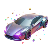 elegant artistic Futuristic Car Design Isolated with Aerodynamic Shape for Automotive Projects premium png