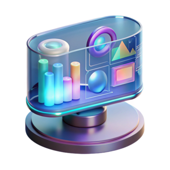 bellissimo rustico olografico interfaccia Schermo, complesso dati visualizzazione premio png