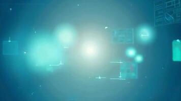 a computer screen with a blue background video