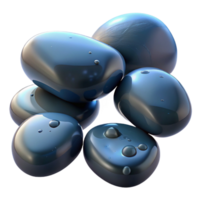 stunning creative A group of pebbles smoothed by water, wet and reflective, studio lighting, minimalist style 4K png