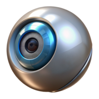 impressive abstract A close-up of a robotic eye, metallic silver lighting, hyperrealistic style exclusive png