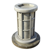 vibrant vintage Concrete pillar, reinforced concrete high quality png