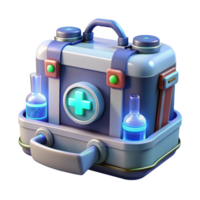 wonderful abstract Sci-fi medical kit, advanced instruments, glowing display genuine png