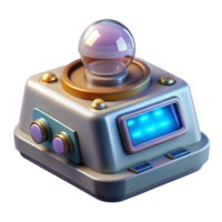 serene artistic Futuristic communication device, holographic display, sleek design high resolution png