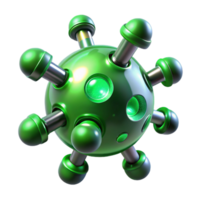 elegant abstract Medical nanobots, microscopic, glowing green detailed png