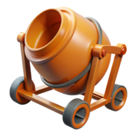 stunning vintage Cement mixer drum rotating authentic png