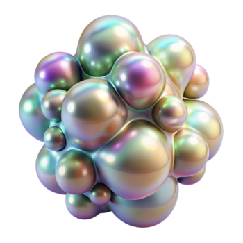 beeindruckend kreativ ein Cluster von amorph Kleckse, mit irisierend, perlartig Texturen, im ein surreal, abstrakt Expressionist Stil exklusiv png