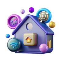 wonderful modern Futuristic Smart Home Icons Isolated for Sci Fi Concepts premium png