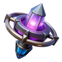 elegant creative Alien energy weapon with pulsating crystal core high quality png