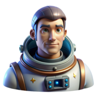 magnificent rustic Portrait of a seasoned astronaut with a spacesuit and a wistful gaze, illuminated by the distant stars, in a futuristic, space-themed style authentic png