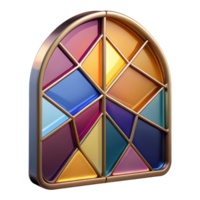 stunning artistic Stained glass window panel, abstract design high resolution png