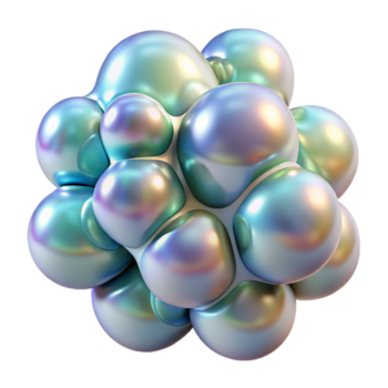 beschwingt zeitgenössisch ein Cluster von amorph Kleckse, mit irisierend, perlartig Texturen, im ein surreal, abstrakt Expressionist Stil detailliert png
