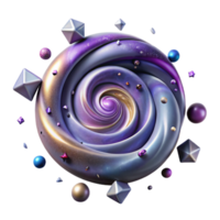 serene classic Galaxy Swirl Nebula Transparent Background for Space Art authentic png