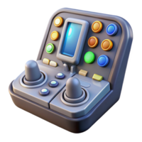 wonderful modern Spaceship control panel with illuminated buttons and levers authentic png