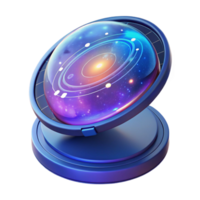 impressive artistic Holographic display showing a map of the galaxy exclusive png