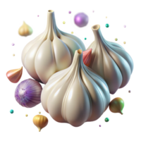 stunning rustic Garlic Cloves Fresh Ingredient Transparent Recipe Website premium png