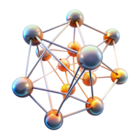 impressive contemporary A network of interconnected nodes, pulsing with data, illuminated by a dynamic, changing light, in a abstract style premium png